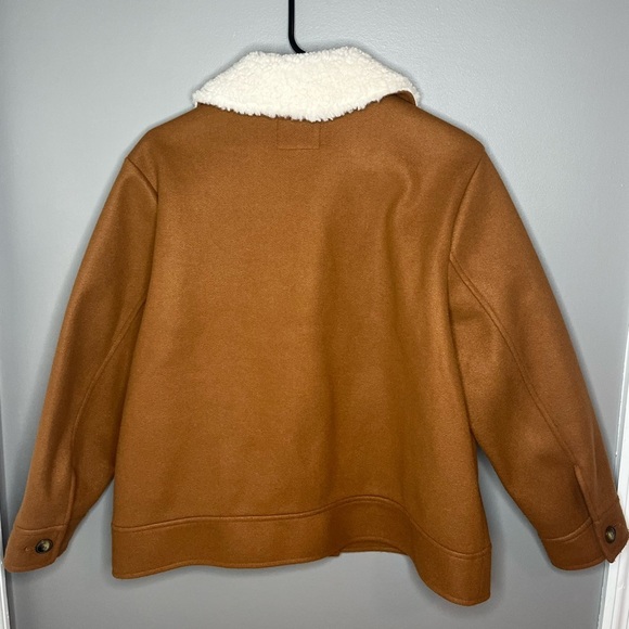 Old navy Soft -Brushed Sherpa-Trim Jacket Medium - Picture 3 of 6